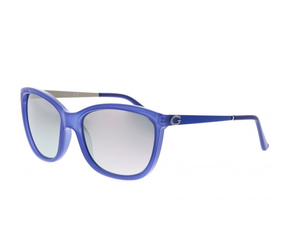 Guess 7444-84C-58 Women's Blue Frame Grey Mirrored Lens Sunglasses