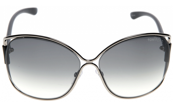 Tom Ford Emmeline FT 0155 30 08B Women's Silver Butterfly Gradient Sunglasses