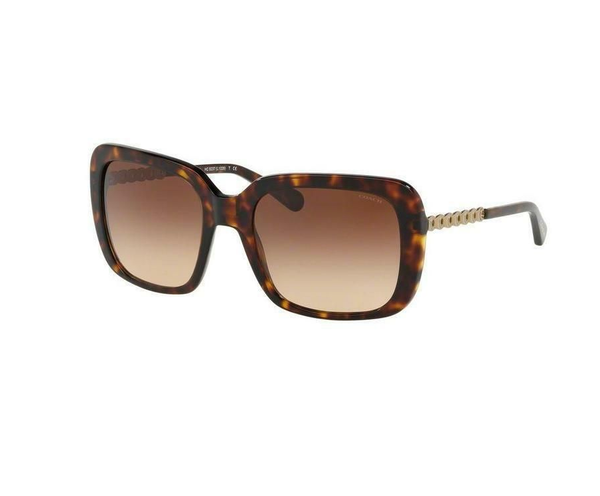 Coach HC8237-548574-57 Women's Dark Tortoise Brown Gradient Lens Sunglasses