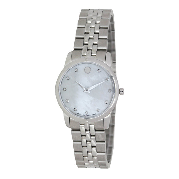 Movado Museum 606612 Women's 28mm Mother of Pearl Steel Bracelet Quartz Watch