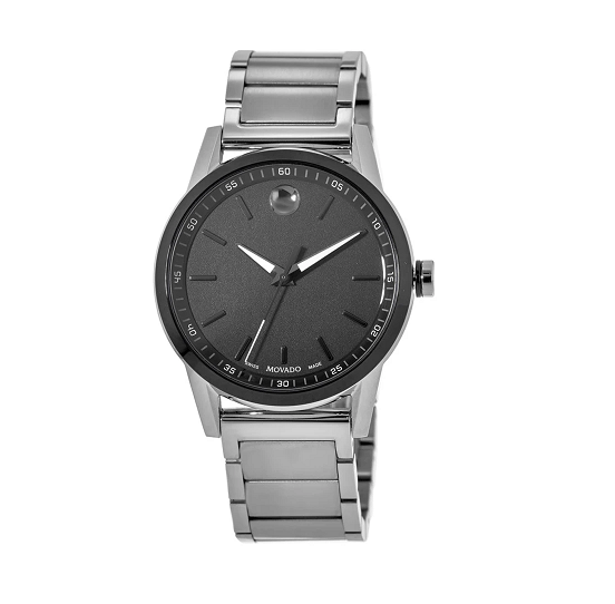 Movado Museum Sport 0607225 Men's 42mm Black Silver Steel Watch