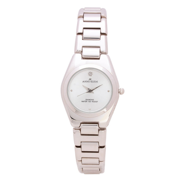 Anne Klein 10-739SVSV Women's 12mm Silver Stainless Steel Mother of Pearl Watch