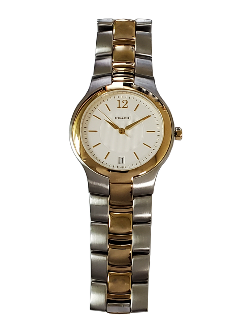 Coach 14200009 Unisex 35mm Two-Tone Silver & Gold Stainless Steel Quartz Watch