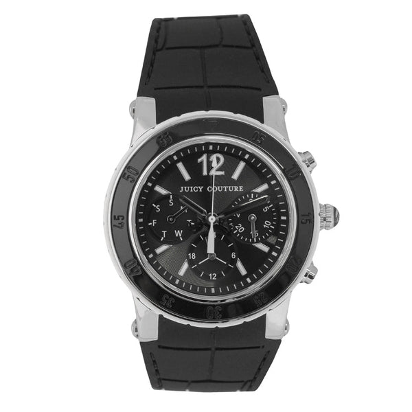 Juicy Couture 1900899 HRH Black Rubber Stainless Steel Quartz Watch