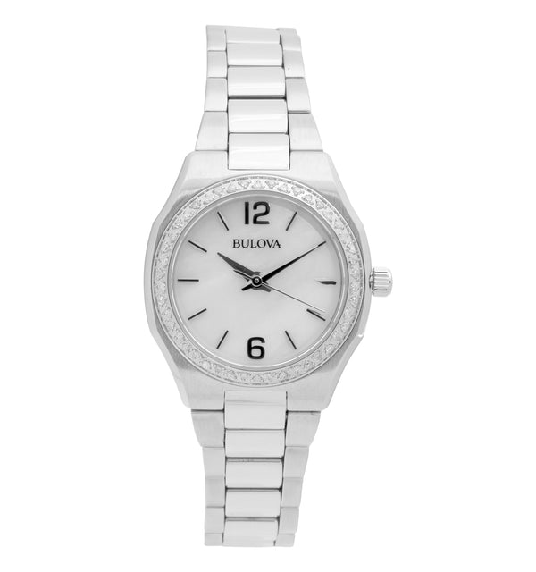 Bulova 96R199 Women's 26mm Mother of Pearl Dial Sapphire Quartz Watch
