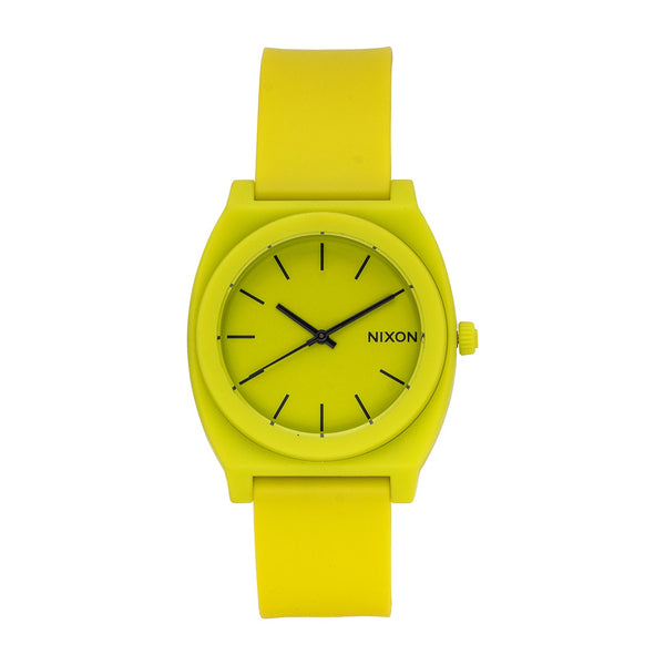 Nixon A1191262 Time Teller P Unisex 40mm Neon Yellow Polyurethane Quartz Watch