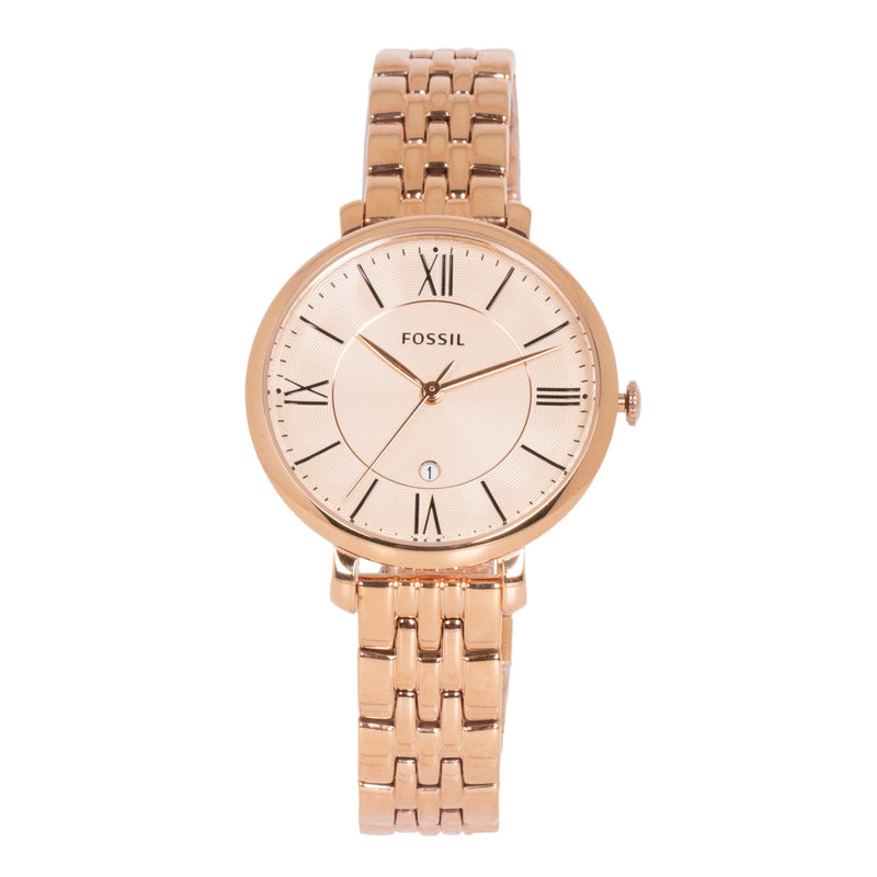 Fossil Jacqueline ES3435 Women's 36mm Rose-Gold Stainless Steel Quartz Watch