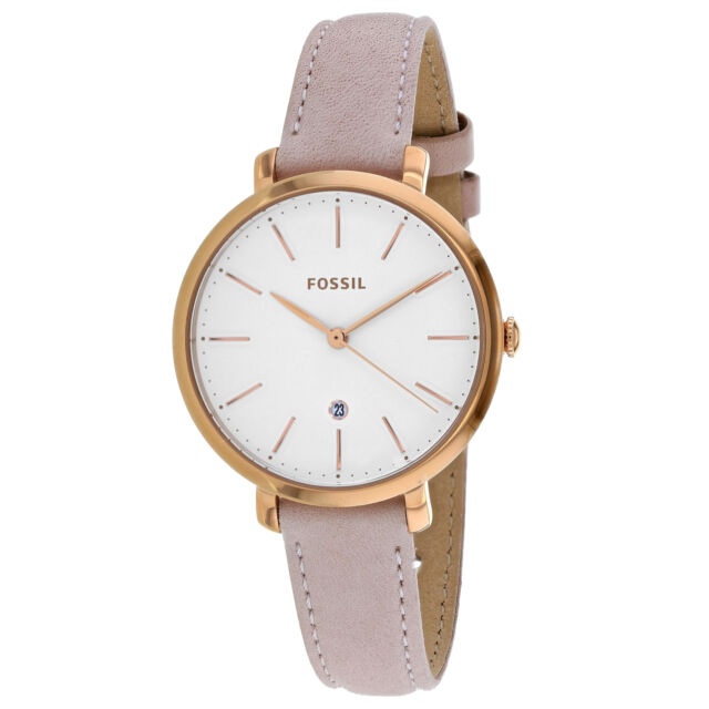 Fossil Jacqueline ES4369 Women's 36mm Rose Gold Pink Leather Watch