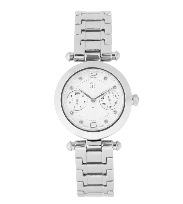 Guess Collection G26002L1 Women's 36mm Diamond Dial Silver Quartz Watch