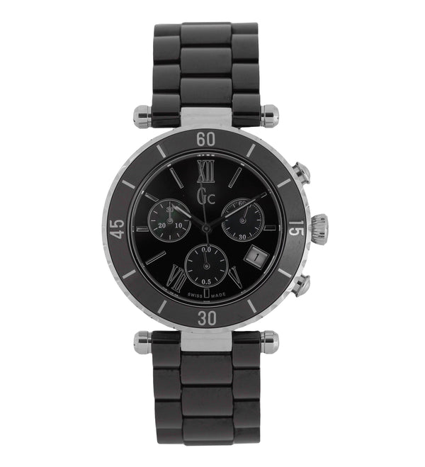 Guess Collection G43001M2 Women's 39mm Black Ceramic Analog Quartz Watch