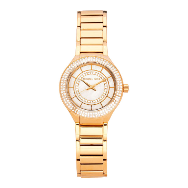 Michael Kors MK3801 Mini Kerry Women's 33mm Crystal Bezel Gold Quartz Watch