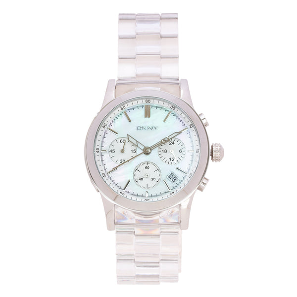 DKNY NY8059 Women's 38mm Mother of Pearl White Chronograph Quartz Watch