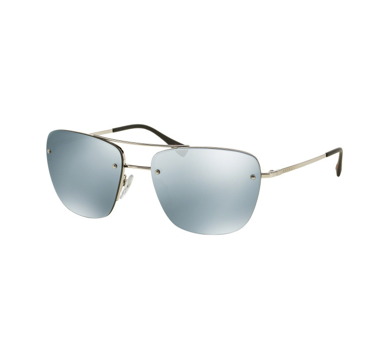 Prada Linea Rossa PS52RS-1BC5K2-56 Men's Green Silver Mirrored Lens Sunglasses