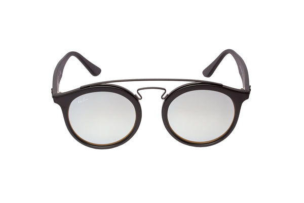 Ray Ban Gatsby I RB4256-6253B8-41 Matte Black Grey Silver Mirrored Sunglasses