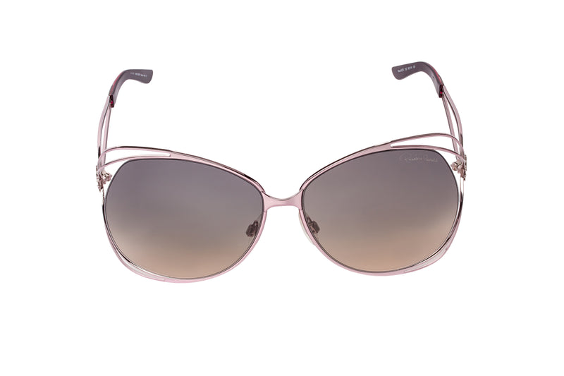 Roberto Cavalli Rosa RC 527S 72Z Women's Rose Square Gradient Sunglasses