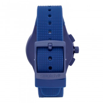 Swatch Unisex Camoblu Swiss Quartz Blue Dia, Silicone Analog Watch SUSN414