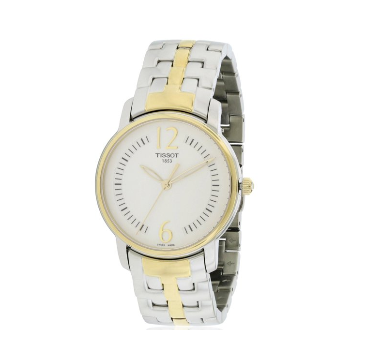 Tissot T0522102203700 Women's 38mm Two-Tone White Dial Quartz Watch