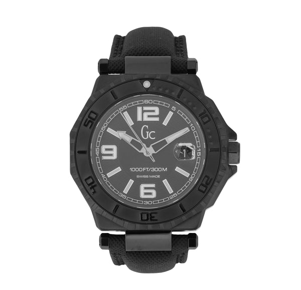 Guess Collection X79011G2S Men's 44mm Black PVD Nylon Watch