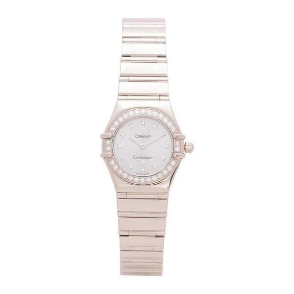 Omego 1165.36 Constellation Women's 23mm White Gold Diamond Watch