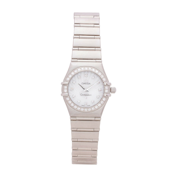 Omega 11115236055001 Constellation Women's 23mm White Gold Diamond Watch